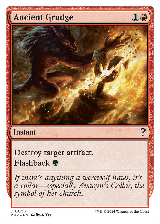 Ancient Grudge (White Border) (053) - Mystery Booster 2