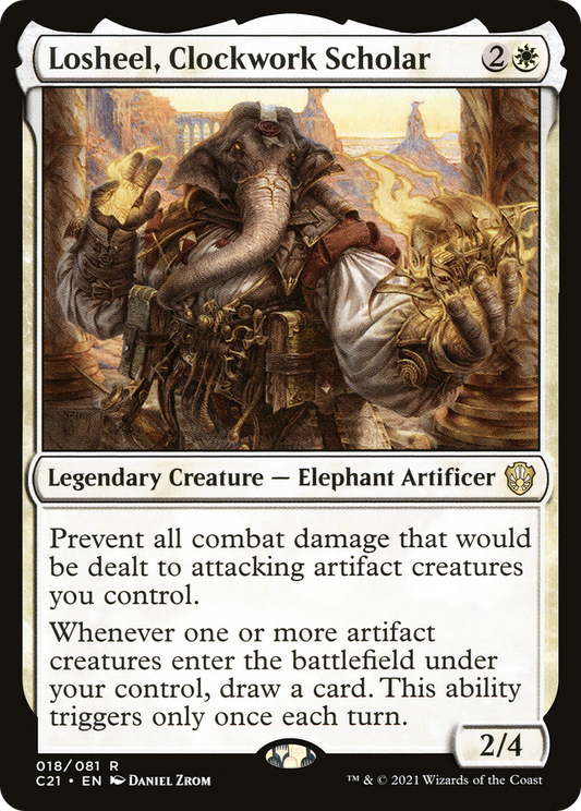 Losheel, Clockwork Scholar (018) - Commander 2021