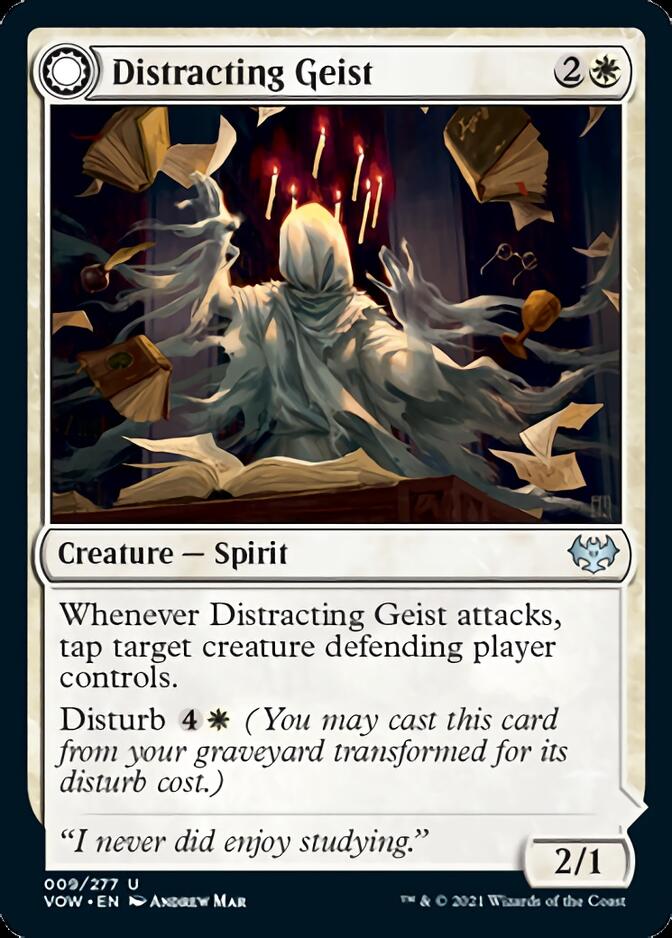 Distracting Geist // Clever Distraction (009) Foil - Innistrad: Crimson Vow