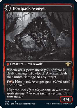 Ill-Tempered Loner // Howlpack Avenger (429) Foil - Innistrad: Double Feature