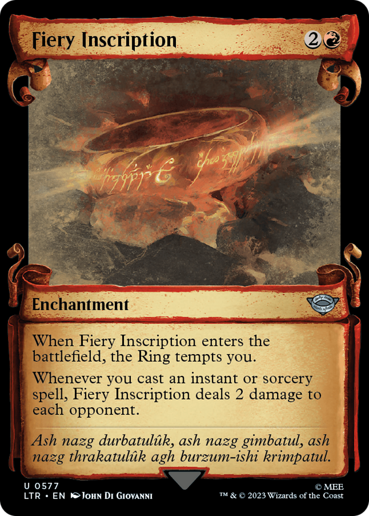 Fiery Inscription (Showcase) (577) - The Lord of the Rings: Tales of Middle-earth