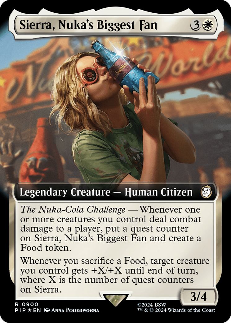 Sierra, Nuka's Biggest Fan (Extended Art) (Surge Foil) [Fallout] | Silver Goblin