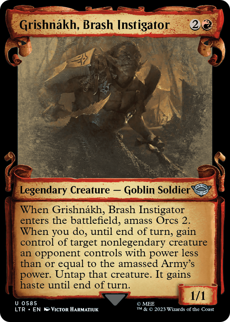 Grishnákh, Brash Instigator (Showcase) (585) Foil - The Lord of the Rings: Tales of Middle-earth