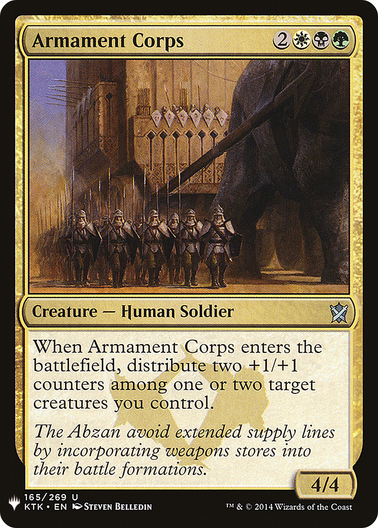 Armament Corps (165) - The List