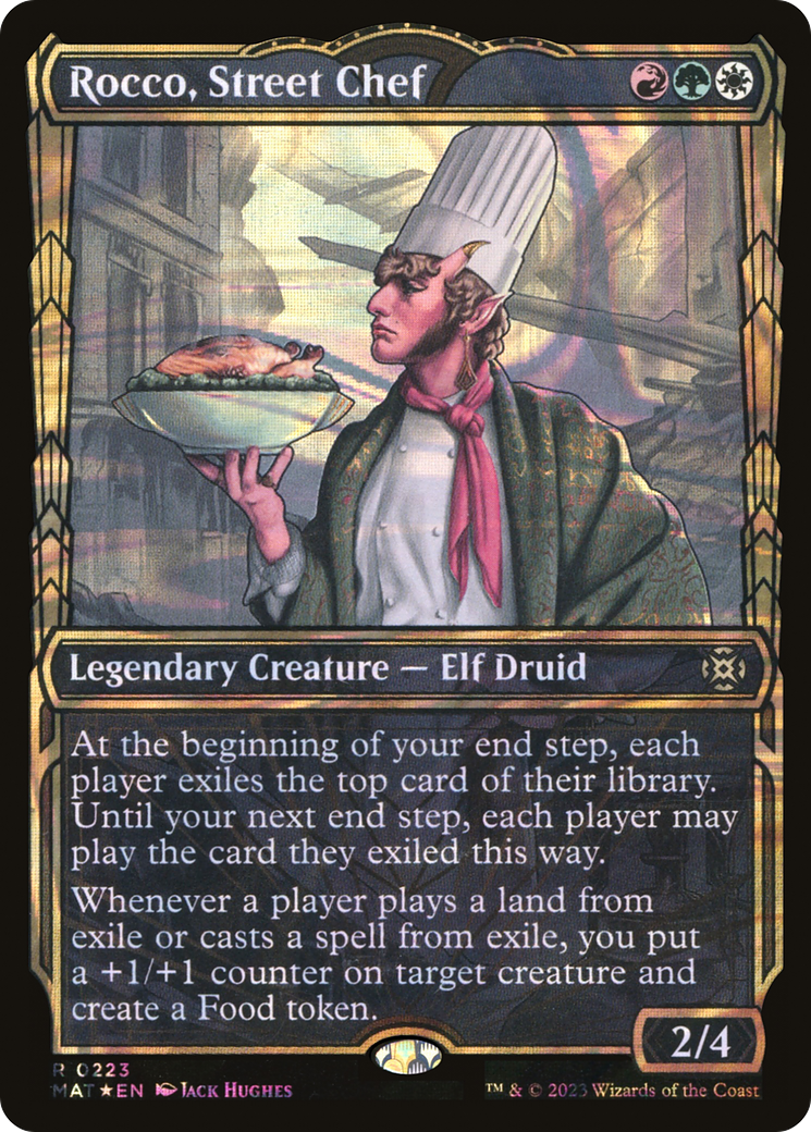 Rocco, Street Chef (Halo Foil) (Showcase) (223) Foil - March of the Machine: The Aftermath