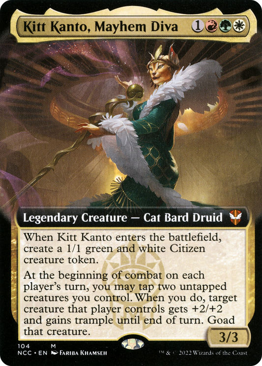 Kitt Kanto, Mayhem Diva (Extended Art) (104) Foil - New Capenna Commander