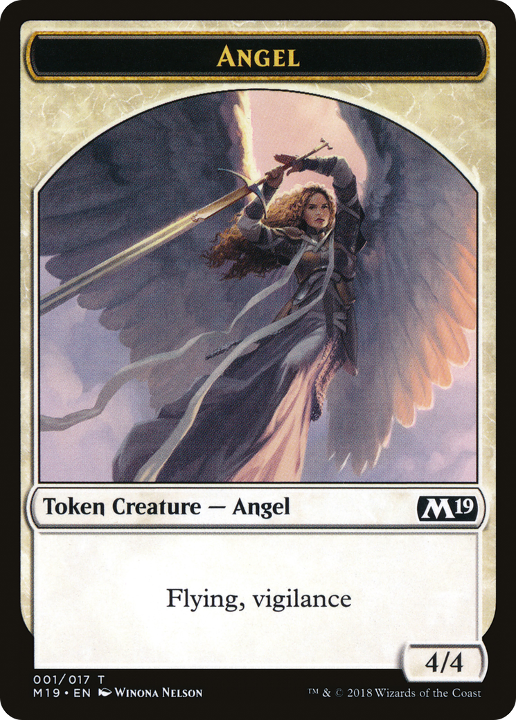 Angel Token [Core Set 2019 Tokens] | Silver Goblin