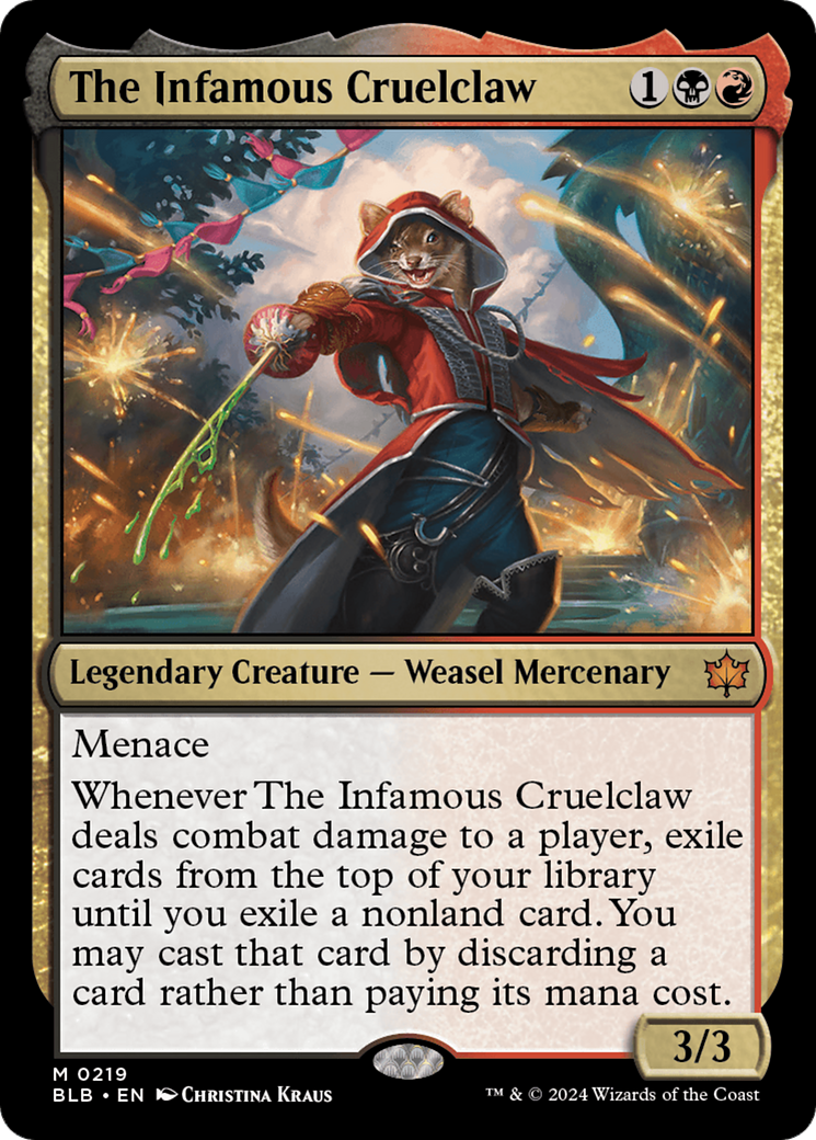 The Infamous Cruelclaw [Bloomburrow] Foil
