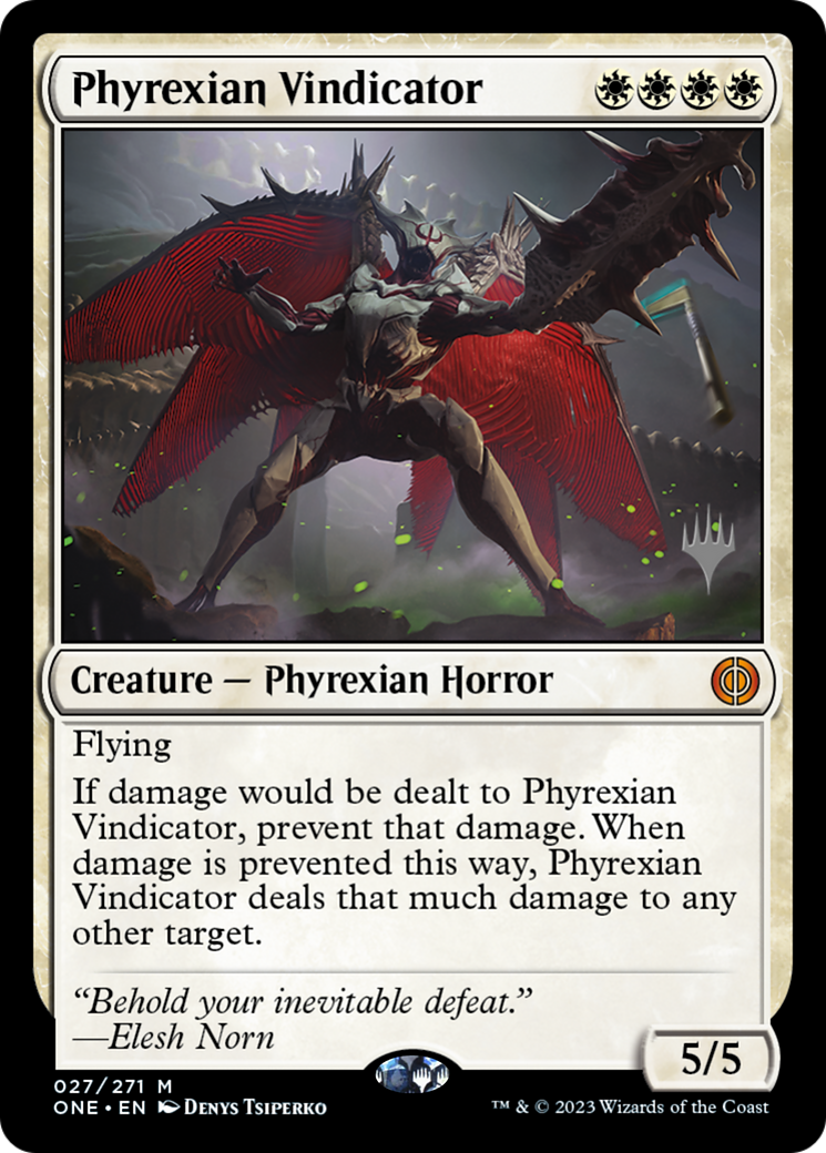 Phyrexian Vindicator (Promo Pack) [Phyrexia: All Will Be One Promos] | Silver Goblin