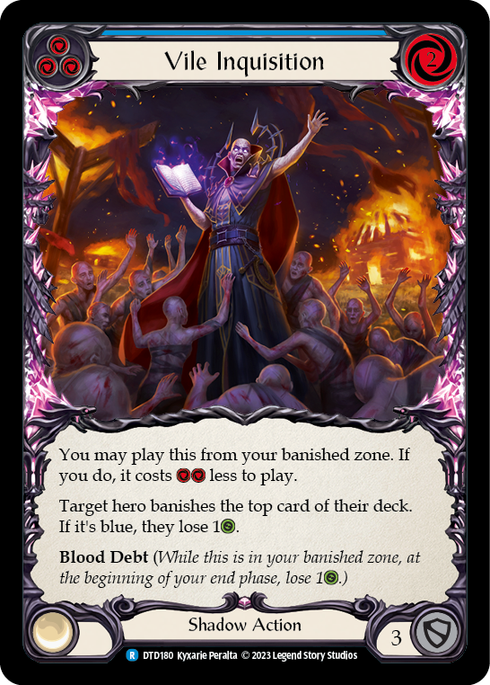 Vile Inquisition (Blue) [DTD180] (Dusk Till Dawn)  Rainbow Foil | Silver Goblin