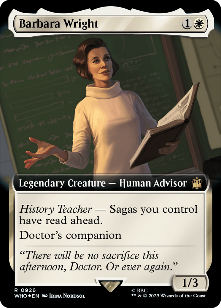 Barbara Wright (Extended Art) (Surge Foil) [Doctor Who] | Silver Goblin