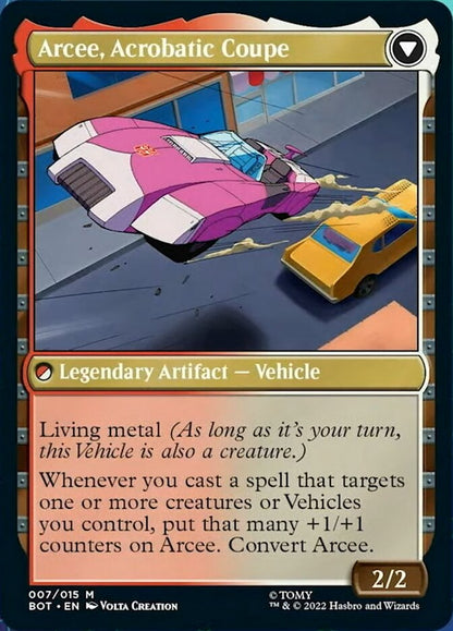 Arcee, Sharpshooter // Arcee, Acrobatic Coupe (007) Foil - Transformers