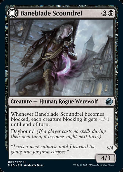 Baneblade Scoundrel // Baneclaw Marauder (085) Foil - Innistrad: Midnight Hunt