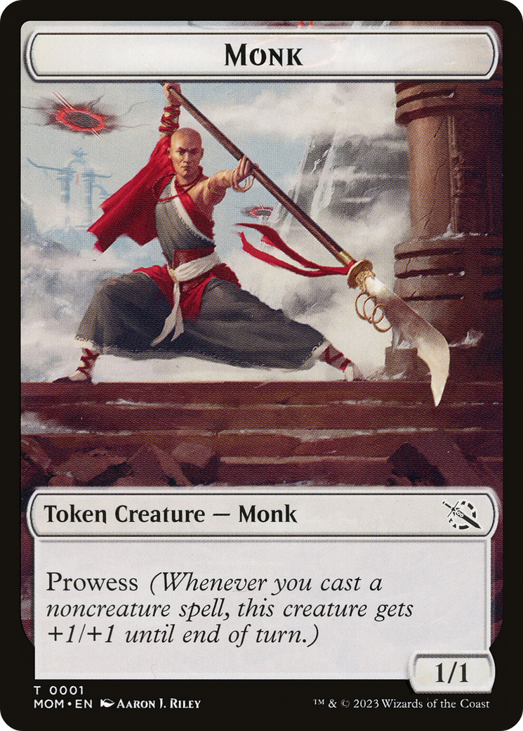 Monk // Spirit (14) Double-Sided Token [March of the Machine Tokens] | Silver Goblin