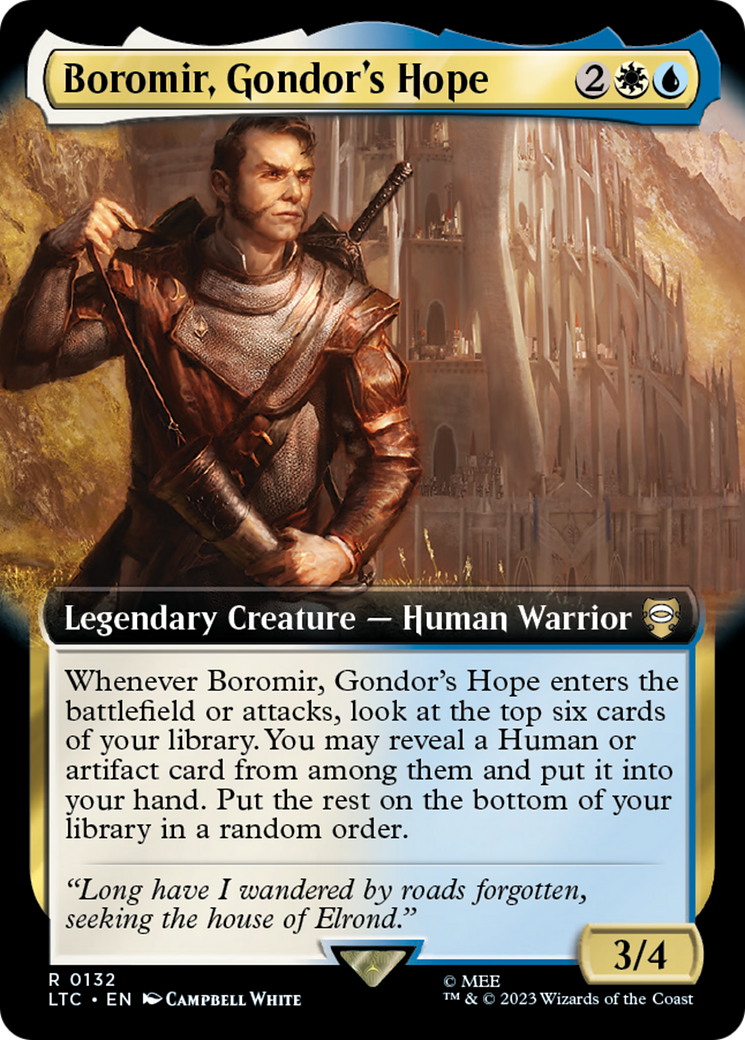 Boromir, Gondor's Hope (Extended Art) (132) - Tales of Middle-earth Commander