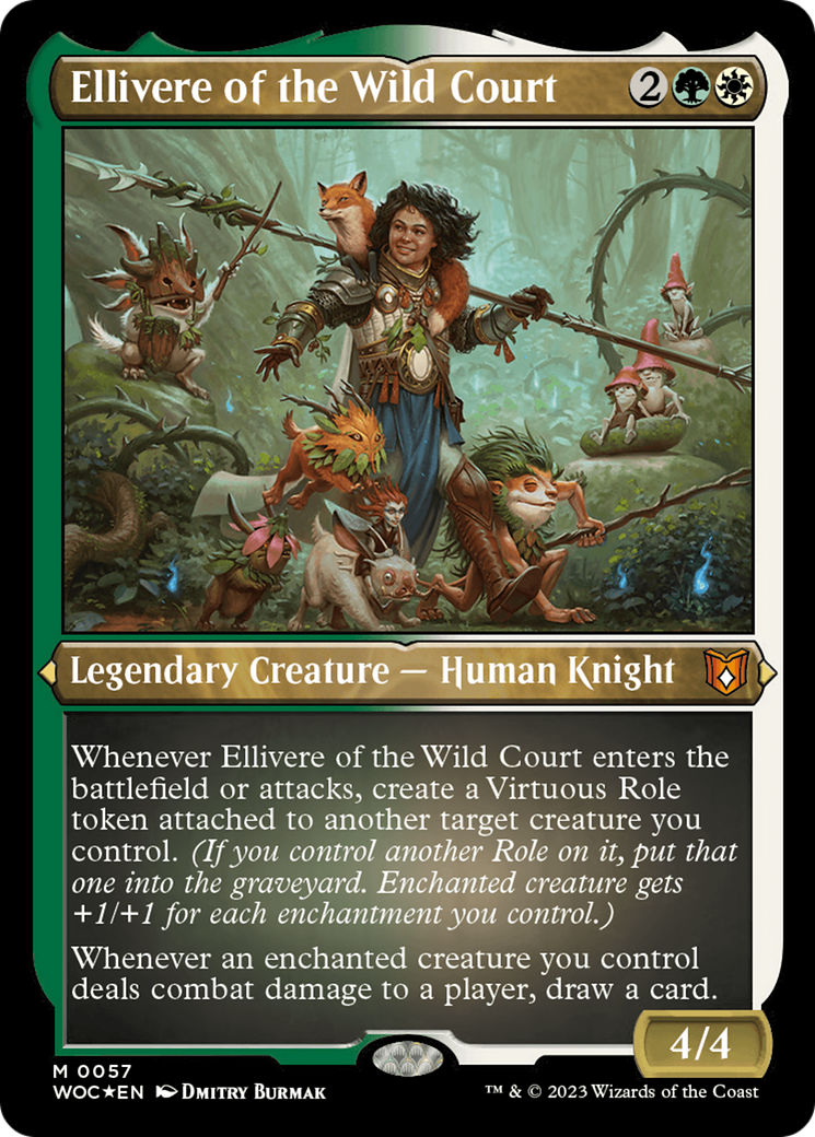 Ellivere of the Wild Court (057) Foil - Wilds of Eldraine Commander