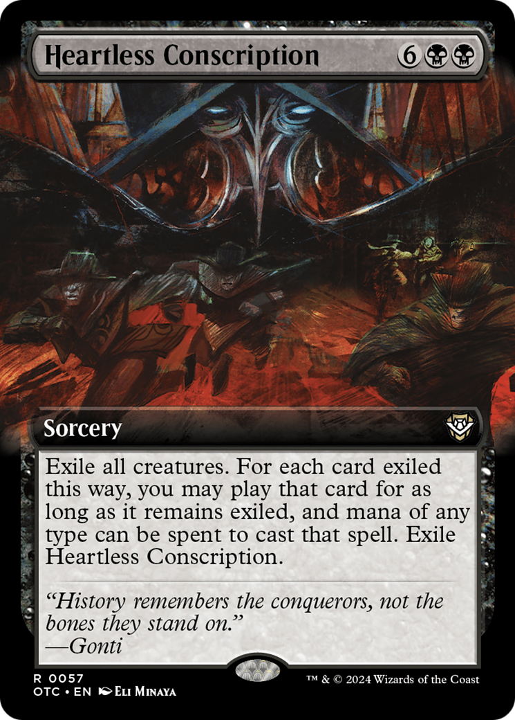 Heartless Conscription (Extended Art) [Outlaws of Thunder Junction Commander] | Silver Goblin