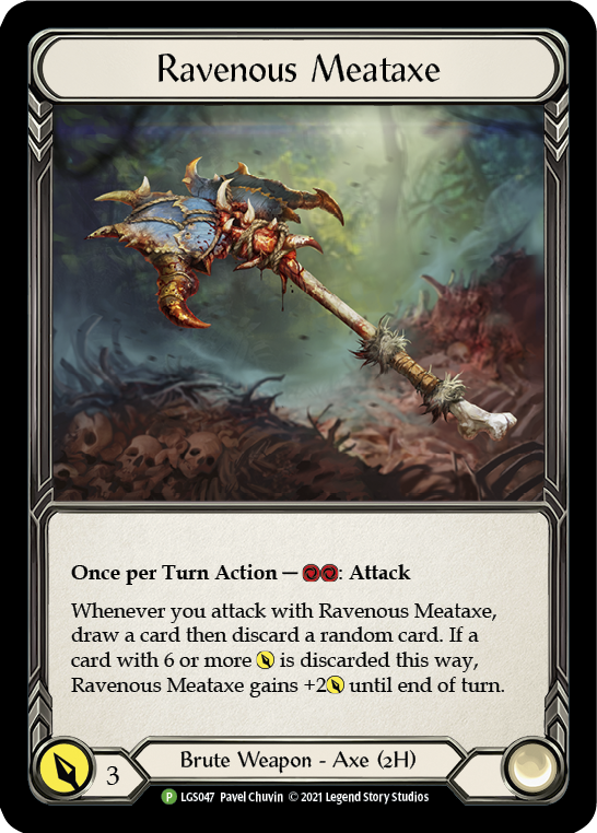 Ravenous Meataxe [LGS047] (Promo)  Cold Foil | Silver Goblin