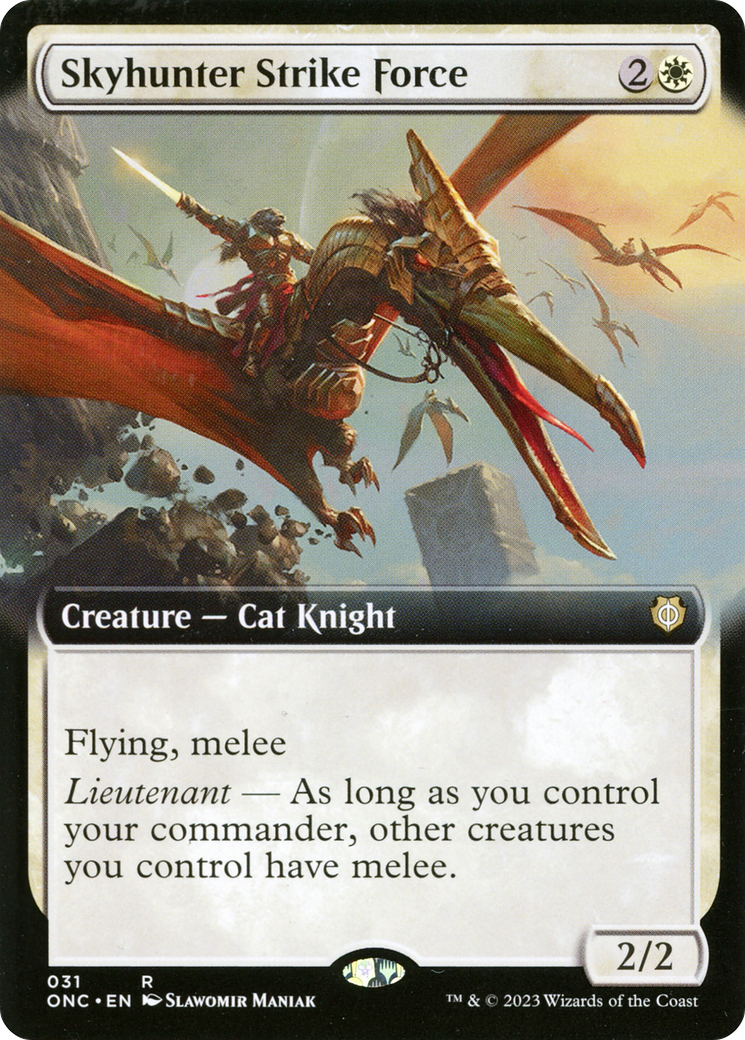 Skyhunter Strike Force (Extended Art) [Phyrexia: All Will Be One Commander]