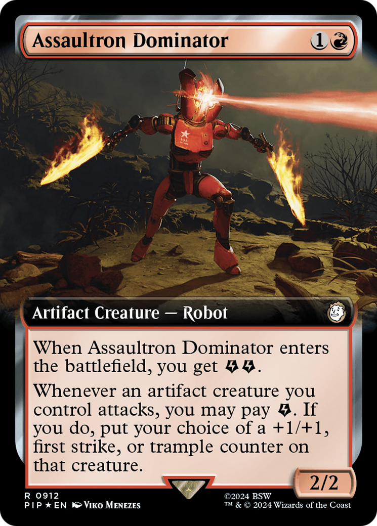 Assaultron Dominator (Extended Art) (Surge Foil) [Fallout] | Silver Goblin