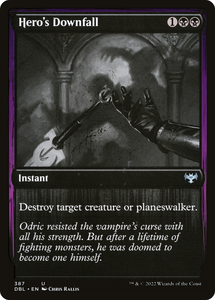 Hero's Downfall (387) Foil - Innistrad: Double Feature