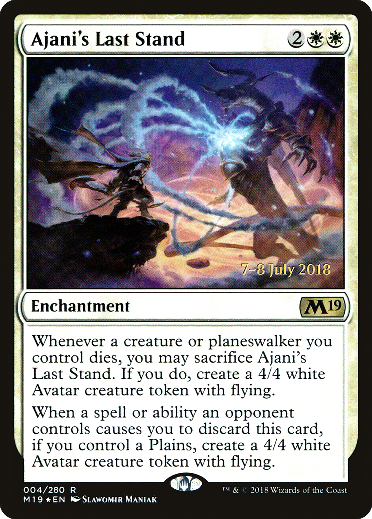 Ajani's Last Stand [Core Set 2019 Prerelease Promos] | Silver Goblin