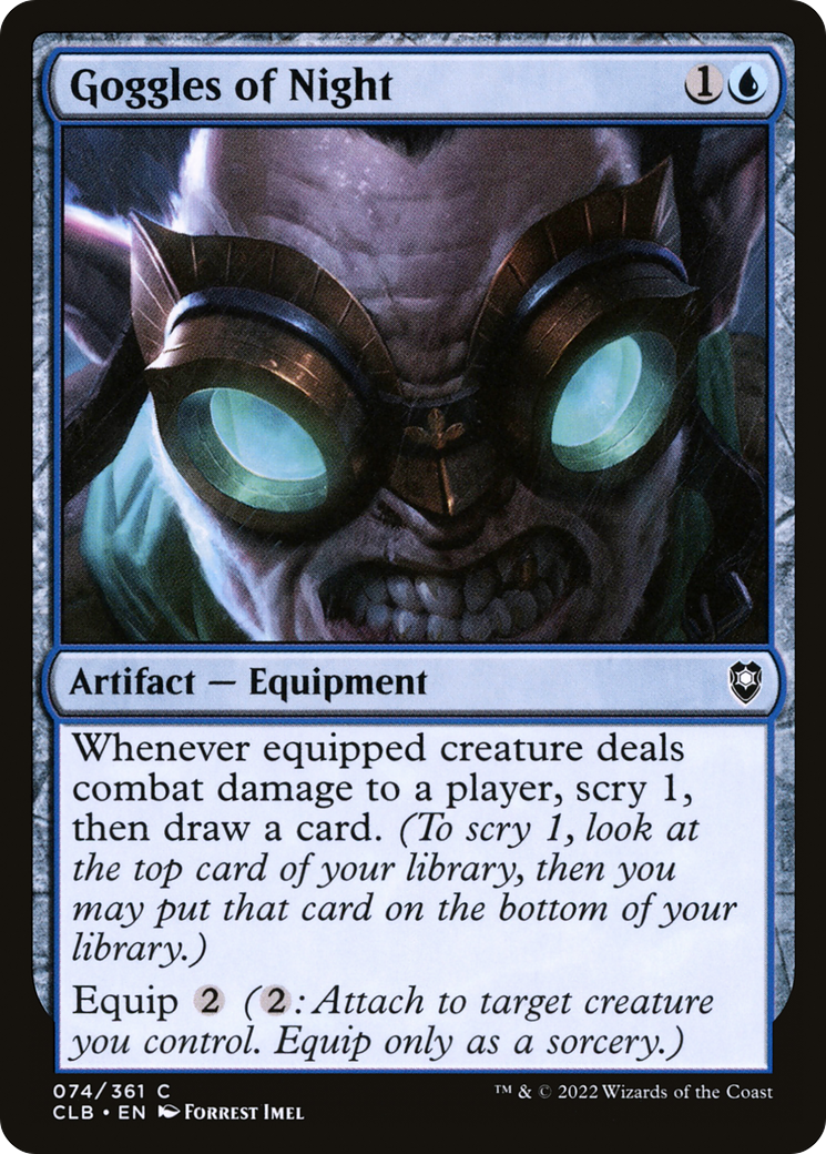 Goggles of Night [Commander Legends: Battle for Baldur's Gate] Foil
