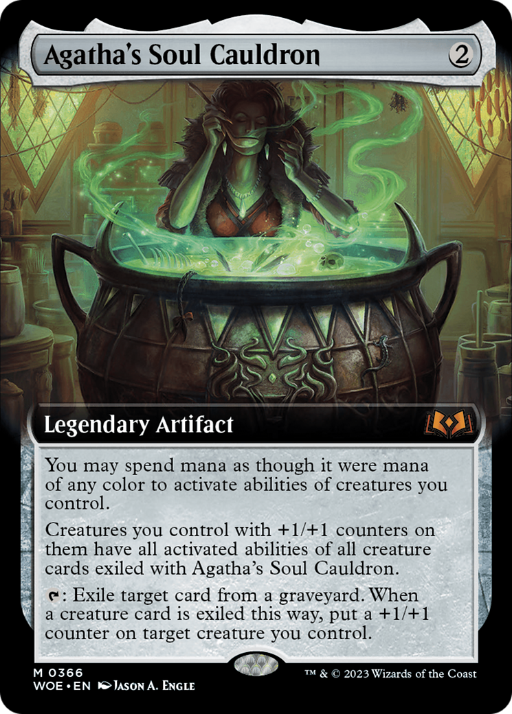 Agatha's Soul Cauldron (Extended Art) [Wilds of Eldraine] Foil