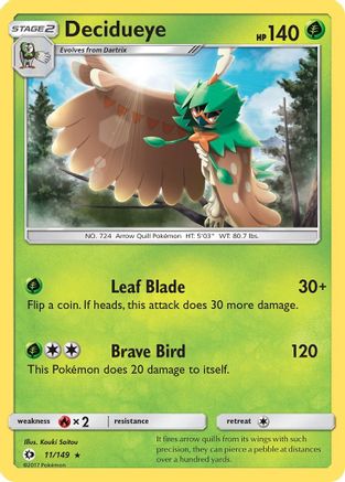 Decidueye (11) Reverse Holofoil - Sun & Moon