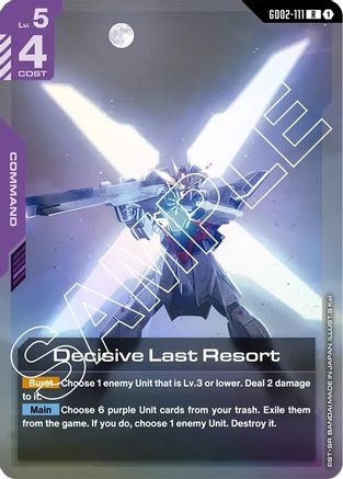 Decisive Last Resort (GD02-111) Holofoil - Dual Impact