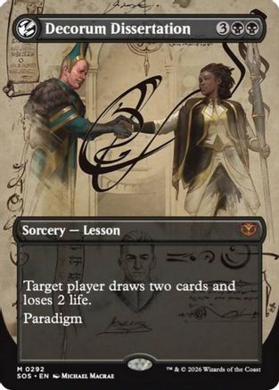 Decorum Dissertation (Borderless) (292) Foil - Secrets of Strixhaven