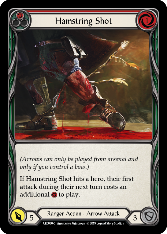 Hamstring Shot (Red) [ARC060-C] (Arcane Rising)  1st Edition Rainbow Foil | Silver Goblin