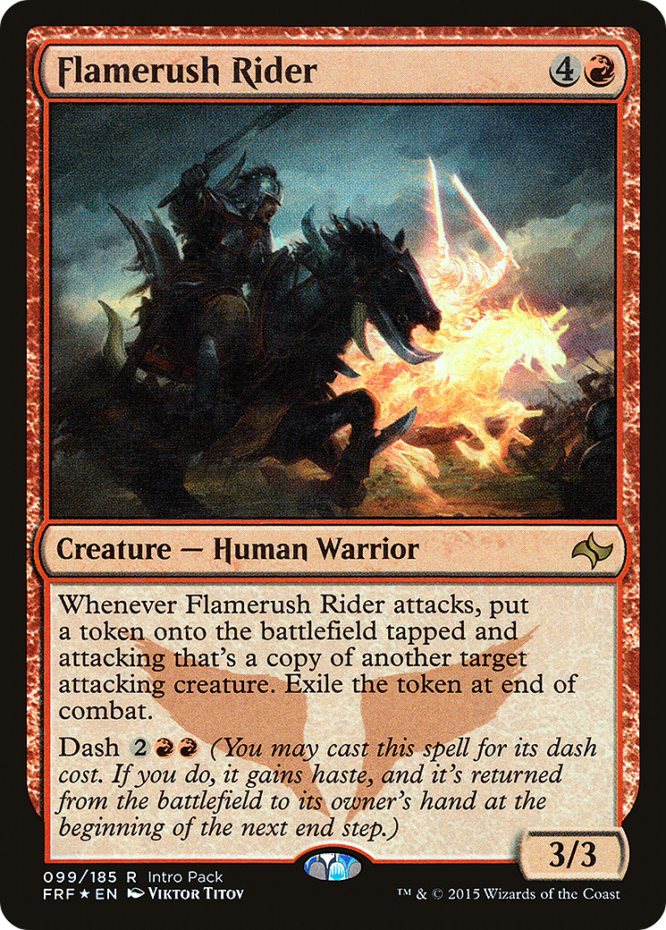 Flamerush Rider (099) Foil - Fate Reforged Promos