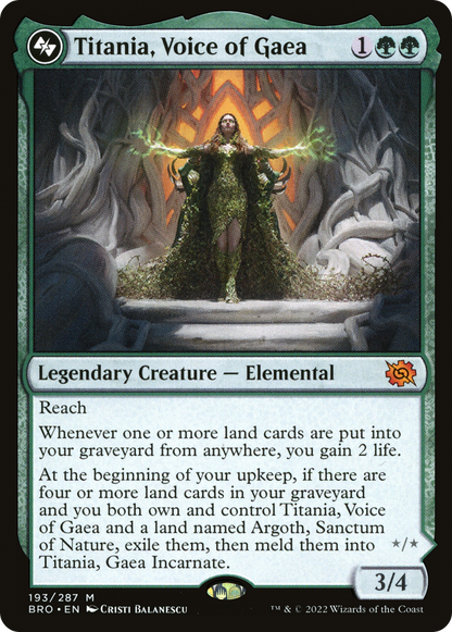 Titania, Voice of Gaea [The Brothers' War] Foil