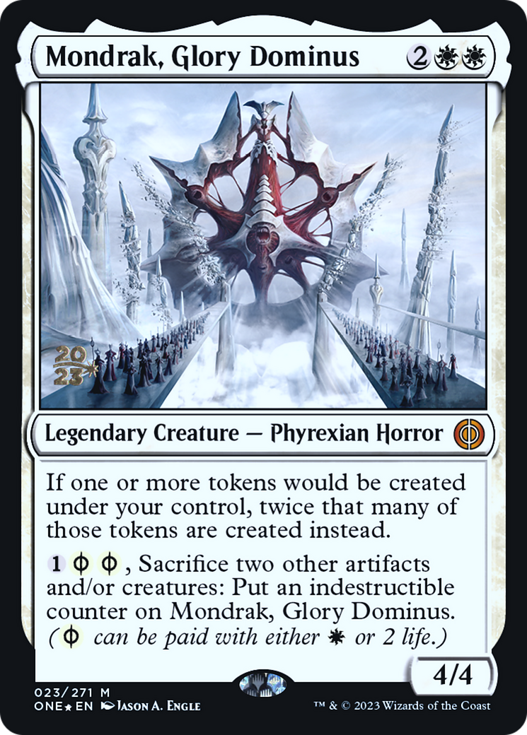 Mondrak, Glory Dominus [Phyrexia: All Will Be One Prerelease Promos] | Silver Goblin