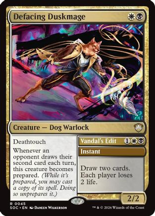 Defacing Duskmage // Vandal's Edit (045) - Commander: Secrets of Strixhaven