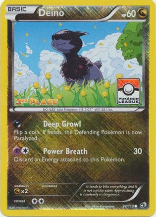 Deino (Pokemon League) [3rd Place] (97) Reverse Holofoil - League & Championship Cards