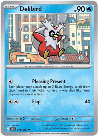 Delibird (18) Reverse Holofoil - Chaos Rising