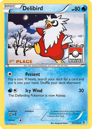 Delibird (Pokemon League) [1st Place] (38) Reverse Holofoil - League & Championship Cards