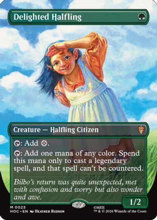 Delighted Halfling (Borderless) (025) - The Hobbit: Eternal-Legal