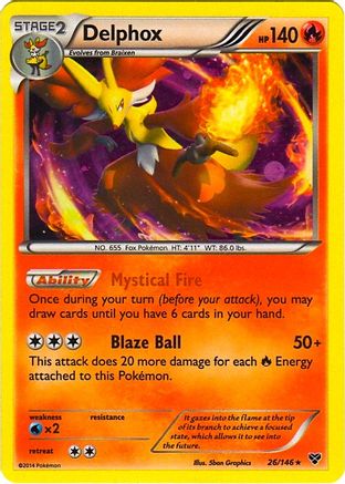 Delphox (Cosmos Holo) (Blister Exclusive) (26) Holofoil - XY Base Set