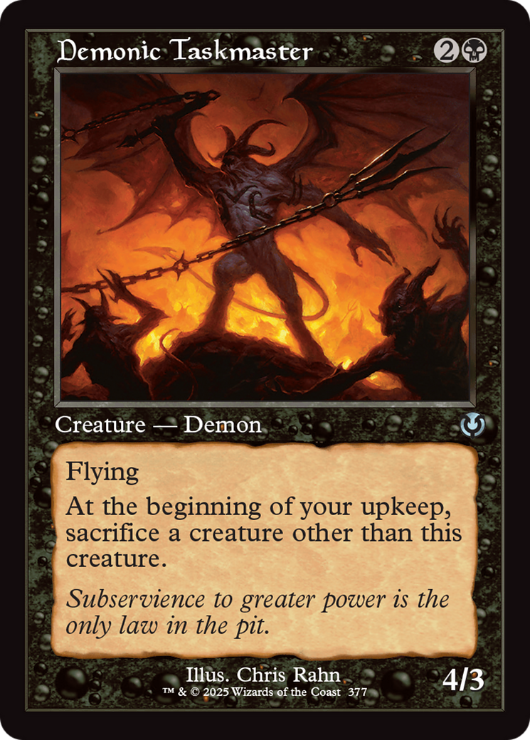 Demonic Taskmaster (Retro) (377) Foil - Innistrad Remastered
