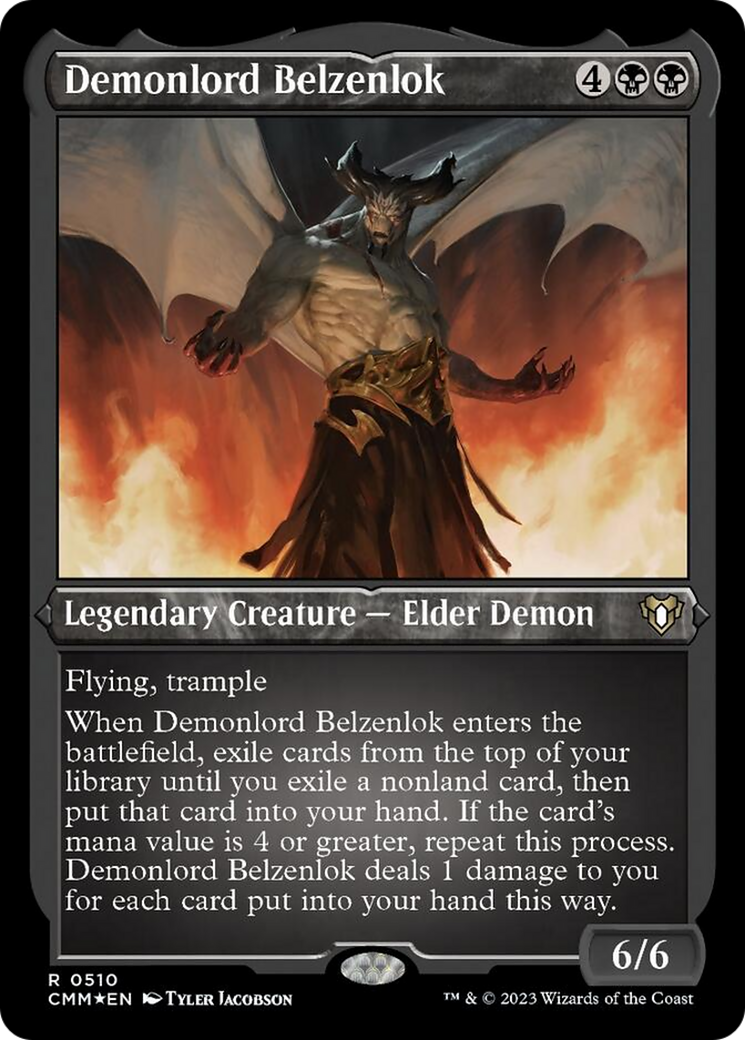 Demonlord Belzenlok (510) Etched Foil - Commander Masters