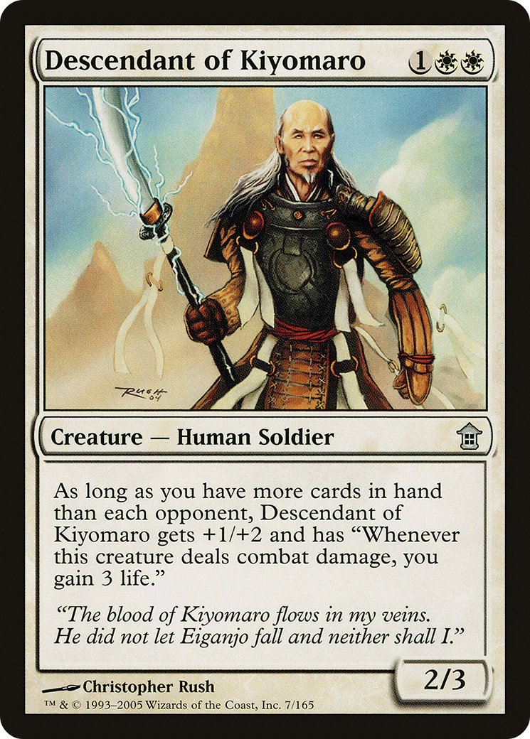Descendant of Kiyomaro (007) Foil - Saviors of Kamigawa