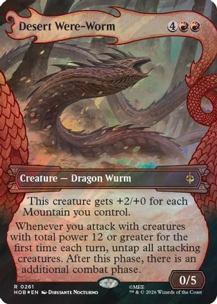 Desert Were-Worm (Showcase) (261) Surge Foil - The Hobbit
