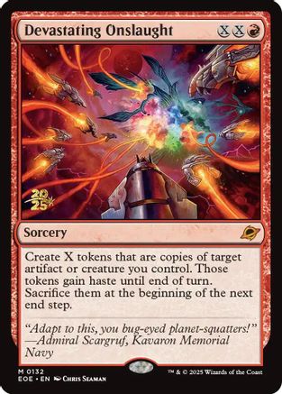 Devastating Onslaught (Prerelease) (132) Foil - Edge of Eternities