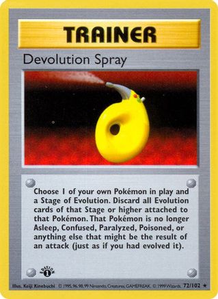 Devolution Spray (72) (Unlimited) - Base Set (Shadowless)