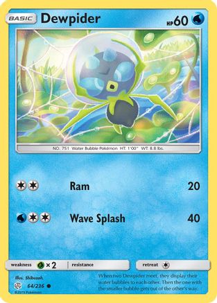 Dewpider (64) Reverse Holofoil - Cosmic Eclipse