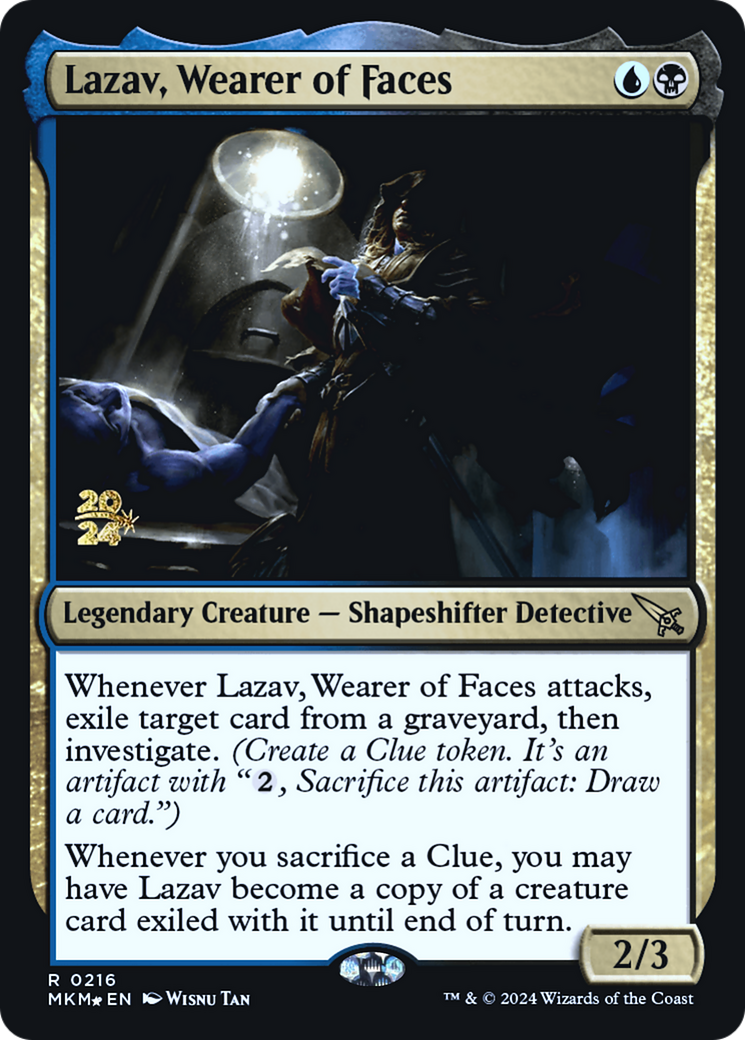 Lazav, Wearer of Faces (216) Foil - Murders at Karlov Manor Promos