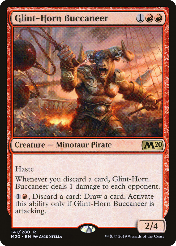 Glint-Horn Buccaneer (141) Foil - Core Set 2020